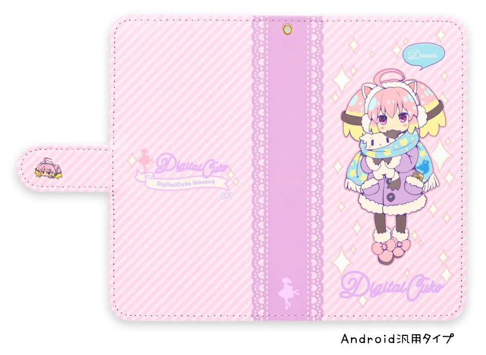 キュー子ちゃん「?ゆめかわですし✨」手帳型スマホケース